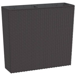 vidaXL Macetero con interior extraíble PP ratán marrón 12/44 L