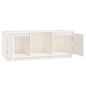 vidaXL Mueble para TV de madera maciza de pino blanco 110,5x35x44 cm vidaXL Mueble para TV de madera maciza de pino blanco 110,5x35x44 cm