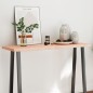 vidaXL Tablero de mesa madera maciza borde natural 120x50x(2-4) cm vidaXL Tablero de mesa madera maciza borde natural 120x50x(2-4) cm