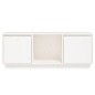 vidaXL Mueble para TV de madera maciza de pino blanco 110,5x35x44 cm vidaXL Mueble para TV de madera maciza de pino blanco 110,5x35x44 cm
