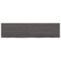 vidaXL Estante pared madera roble tratada marrón oscuro 120x30x(2-4)cm vidaXL Estante pared madera roble tratada marrón oscuro 120x30x(2-4)cm