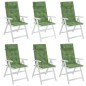 vidaXL Cojines silla respaldo alto 6 uds tela Oxford estampado hojas