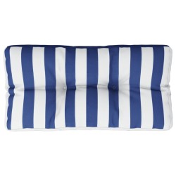 vidaXL Cojín para palés tela a rayas azul y blanco 70x40x12 cm