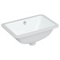 vidaXL Lavabo de baño rectangular cerámica blanco 41,5x26x18,5 cm