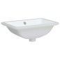 vidaXL Lavabo de baño rectangular cerámica blanco 41,5x26x18,5 cm