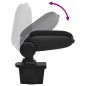 vidaXL Reposabrazos para coche ABS negro 16x35x(30-49) cm