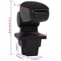 vidaXL Reposabrazos para coche ABS negro 16x35x(30-49) cm