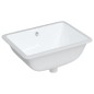 vidaXL Lavabo de baño rectangular cerámica blanco 52x38,5x19,5 cm vidaXL Lavabo de baño rectangular cerámica blanco 52x38,5x19,5 cm