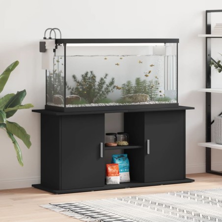 vidaXL Soporte para acuario madera de ingeniería negro 121x41x58 cm