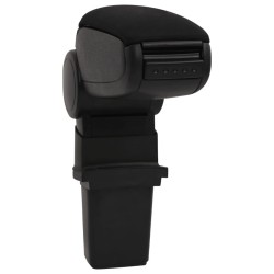 vidaXL Reposabrazos para coche ABS negro 12x32x(34-50) cm