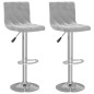 vidaXL Taburetes de cocina 2 unidades terciopelo gris claro vidaXL Taburetes de cocina 2 unidades terciopelo gris claro