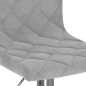 vidaXL Taburetes de cocina 2 unidades terciopelo gris claro vidaXL Taburetes de cocina 2 unidades terciopelo gris claro