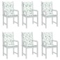 vidaXL Cojines de silla de respaldo bajo 6 uds tela estampado de hojas vidaXL Cojines de silla de respaldo bajo 6 uds tela estampado de hojas