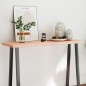 vidaXL Tablero de mesa madera maciza borde natural 120x40x(2-4) cm vidaXL Tablero de mesa madera maciza borde natural 120x40x(2-4) cm