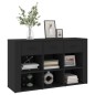 vidaXL Aparador de madera contrachapada negro 100x30x59,5 cm vidaXL Aparador de madera contrachapada negro 100x30x59,5 cm