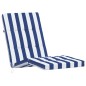 vidaXL Cojines para tumbona 2 uds tela Oxford a rayas azul y blanco