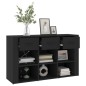 vidaXL Aparador de madera contrachapada negro 100x30x59,5 cm vidaXL Aparador de madera contrachapada negro 100x30x59,5 cm