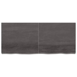 vidaXL Estante pared madera roble tratada marrón oscuro 140x60x(2-6)cm