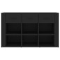 vidaXL Aparador de madera contrachapada negro 100x30x59,5 cm vidaXL Aparador de madera contrachapada negro 100x30x59,5 cm