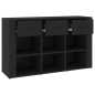 vidaXL Aparador de madera contrachapada negro 100x30x59,5 cm vidaXL Aparador de madera contrachapada negro 100x30x59,5 cm