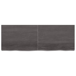vidaXL Estante pared madera roble tratada marrón oscuro 140x50x(2-6)cm