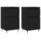 vidaXL Aparadores 2 uds madera de ingeniería negro 40x35x70 cm vidaXL Aparadores 2 uds madera de ingeniería negro 40x35x70 cm
