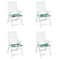 vidaXL Cojines de silla 4 uds tela estampado de hojas 40x40x3 cm vidaXL Cojines de silla 4 uds tela estampado de hojas 40x40x3 cm