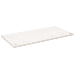 vidaXL Tablero de escritorio madera maciza pino blanco 100x60x2,5 cm