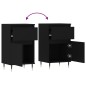 vidaXL Aparadores 2 uds madera de ingeniería negro 40x35x70 cm vidaXL Aparadores 2 uds madera de ingeniería negro 40x35x70 cm