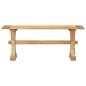 vidaXL Banco de madera maciza de mango 110x35x46 cm vidaXL Banco de madera maciza de mango 110x35x46 cm