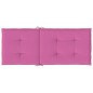 vidaXL Cojín silla de jardín respaldo alto 2 uds tela rosa 120x50x3 cm vidaXL Cojín silla de jardín respaldo alto 2 uds tela rosa 120x50x3 cm