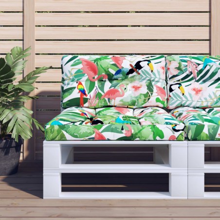 vidaXL Cojín para palés tela multicolor 70x40x12 cm