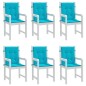 vidaXL Cojines para silla con respaldo bajo 6 uds tela turquesa vidaXL Cojines para silla con respaldo bajo 6 uds tela turquesa