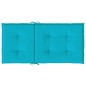vidaXL Cojines para silla con respaldo bajo 6 uds tela turquesa vidaXL Cojines para silla con respaldo bajo 6 uds tela turquesa