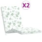 vidaXL Cojines para tumbona 2 uds tela Oxford estampado de hojas vidaXL Cojines para tumbona 2 uds tela Oxford estampado de hojas
