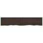 vidaXL Estante pared madera roble tratada marrón oscuro 200x40x(2-4)cm vidaXL Estante pared madera roble tratada marrón oscuro 200x40x(2-4)cm