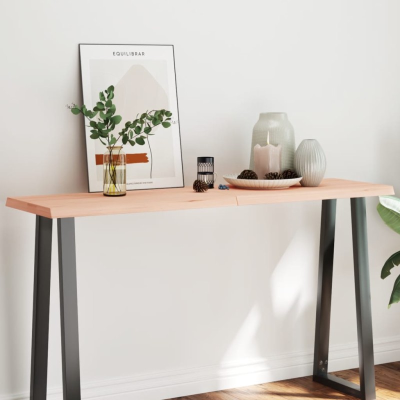 vidaXL Tablero de mesa madera maciza borde natural 140x60x(2-6) cm