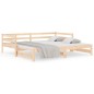 vidaXL Sofá cama extraíble madera maciza de pino 2x(90x190) cm vidaXL Sofá cama extraíble madera maciza de pino 2x(90x190) cm