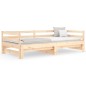 vidaXL Sofá cama extraíble madera maciza de pino 2x(90x190) cm vidaXL Sofá cama extraíble madera maciza de pino 2x(90x190) cm