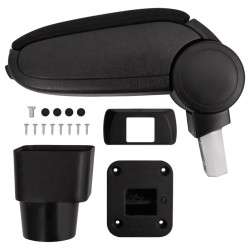 vidaXL Reposabrazos para coche ABS negro 13x31x(30,5-48) cm