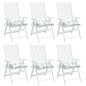 vidaXL Cojines para silla 6 uds tela estampado de hojas 40x40x7 cm vidaXL Cojines para silla 6 uds tela estampado de hojas 40x40x7 cm