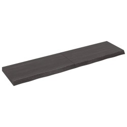 vidaXL Estante pared madera roble tratada marrón oscuro 160x40x(2-6)cm