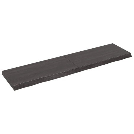 vidaXL Estante pared madera roble tratada marrón oscuro 160x40x(2-6)cm