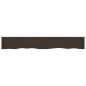 vidaXL Estante pared madera roble tratada marrón oscuro 200x30x(2-4)cm vidaXL Estante pared madera roble tratada marrón oscuro 200x30x(2-4)cm