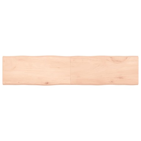 vidaXL Tablero de mesa madera maciza borde natural 180x40x(2-4) cm