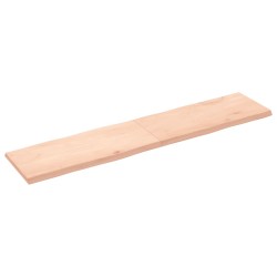 vidaXL Tablero de mesa madera maciza borde natural 180x40x(2-4) cm