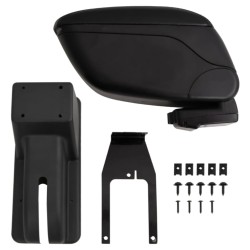 vidaXL Reposabrazos para coche ABS negro 12x29x(32-46) cm