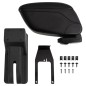 vidaXL Reposabrazos para coche ABS negro 12x29x(32-46) cm