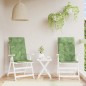 vidaXL Cojines silla respaldo alto 2 uds tela Oxford estampado hojas vidaXL Cojines silla respaldo alto 2 uds tela Oxford estampado hojas