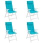 vidaXL Cojines para silla con respaldo alto 4 uds tela Oxford turquesa vidaXL Cojines para silla con respaldo alto 4 uds tela Oxford turquesa